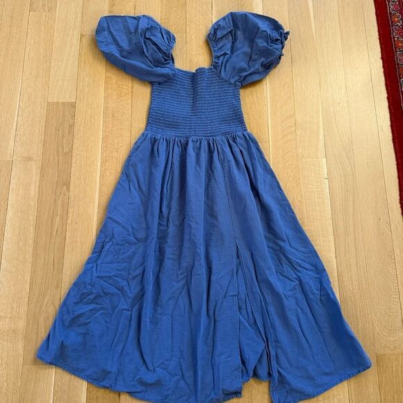 SHEIN Other - Elegant Blue Puff Sleeve Dress